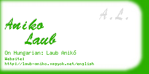 aniko laub business card